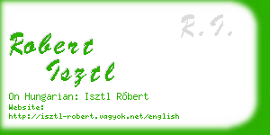 robert isztl business card